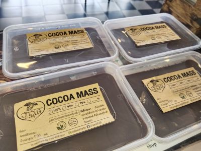 Cocoa mass 100% ขนาด 300 กรรม สดจากธรรมชาติ โhomemade