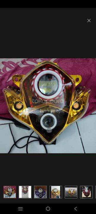 Reflektor Mika Lampu Depan Suzuki Satria Fu Barong Motif Custom Projie