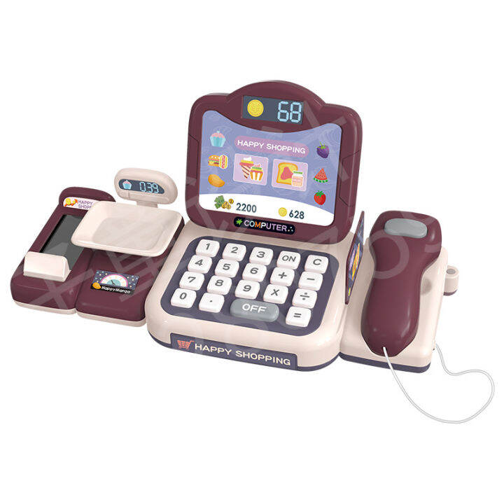 Children's simulation supermarket Cash register set toy puzzle multi