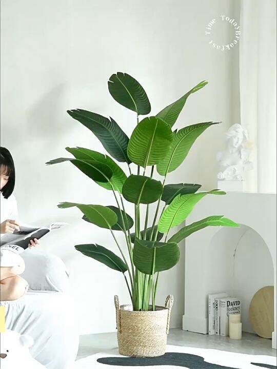 【Send flower pots】Artificial Plants big size 18 leaves 85cm/24 leaves ...