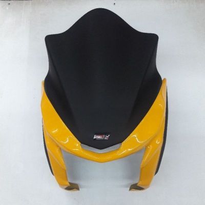หน้ากากหน้าแต่ง /รุ่นZOOMER-X (เก่า)สีดำด้าน เหลือง(029113)