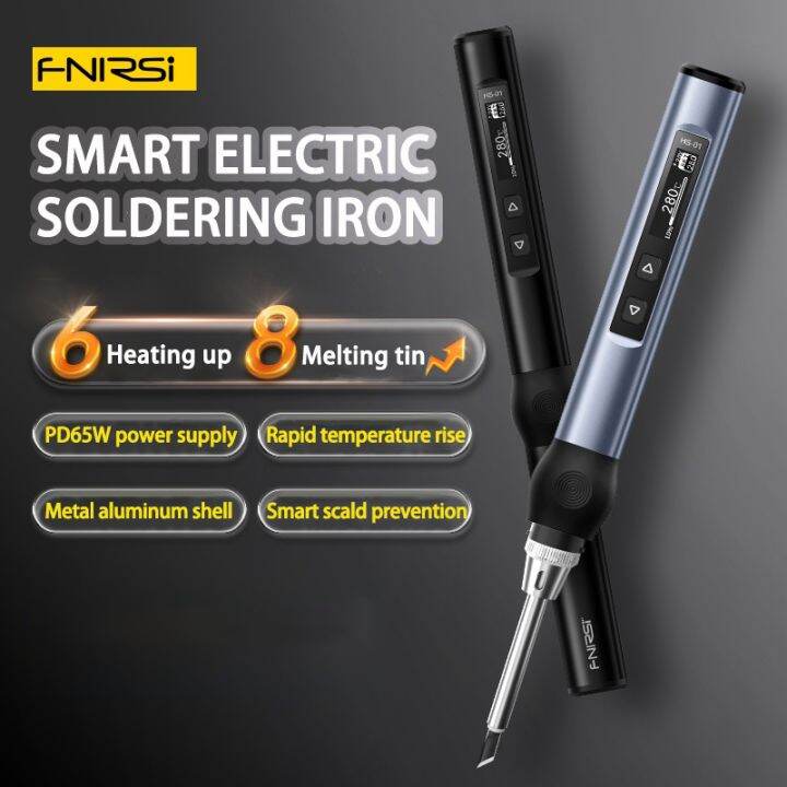 FNIRSI HS01 Smart Electric Soldering Iron Kit TypeC PD 65W Constant