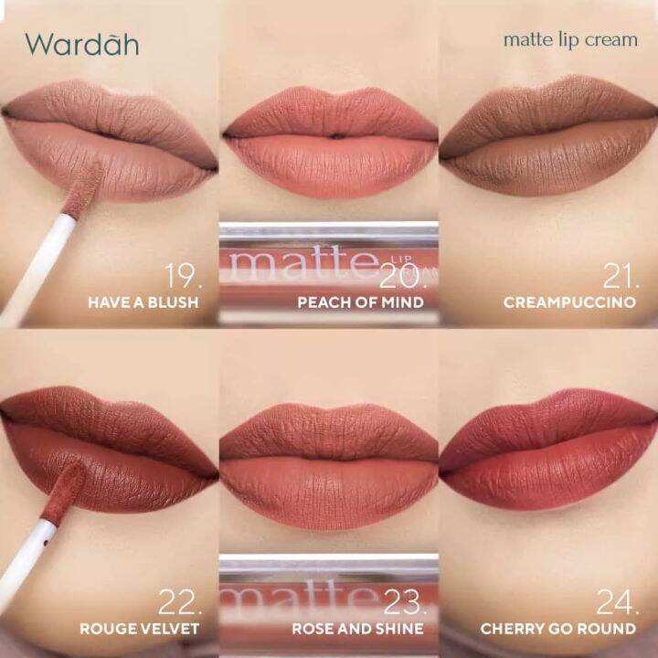 Wardah Exclusive Matte Lip Cream New Formula (19, 20, 21, 22, 23, 24 ...