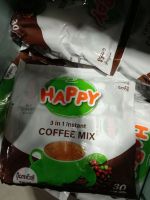 HAPPY COFFEE MIX 3in1 lnstant กาแฟแฮ็ปปี้ห่อขาว လက်ငင်းကော်ဖီ (30ซอง)