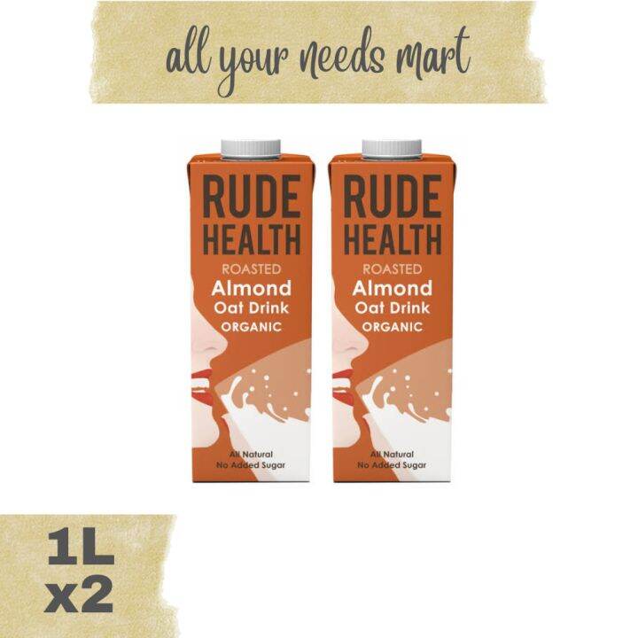 RuDe Health • RoasTed • ALmond oat Drink Organic •1L Lazada PH