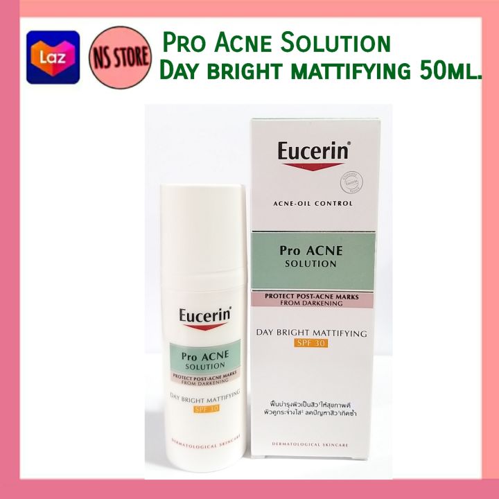 Eucerin Pro ACNE Day Bright Mattifying 50ml.SPF 30 ยูเซอรีน โปรแอคเน่ เดย์ ไบรท์ แมท