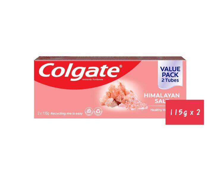 Colgate Himalayan Salt Whitening Toothpaste -115g Twin Pack | Lazada PH