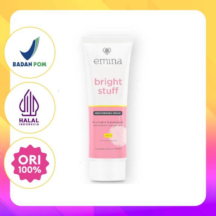 EMINA Bright Stuff AcneProne Skin Moisturizer Cream 20ml Pelembab Wajah Cerah Moisturizer