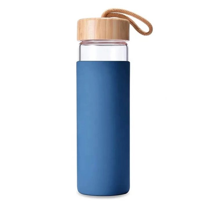 Personalized Glass Tumbler Engraved Silicone Sleeve Bamboo Lid -  in  2023