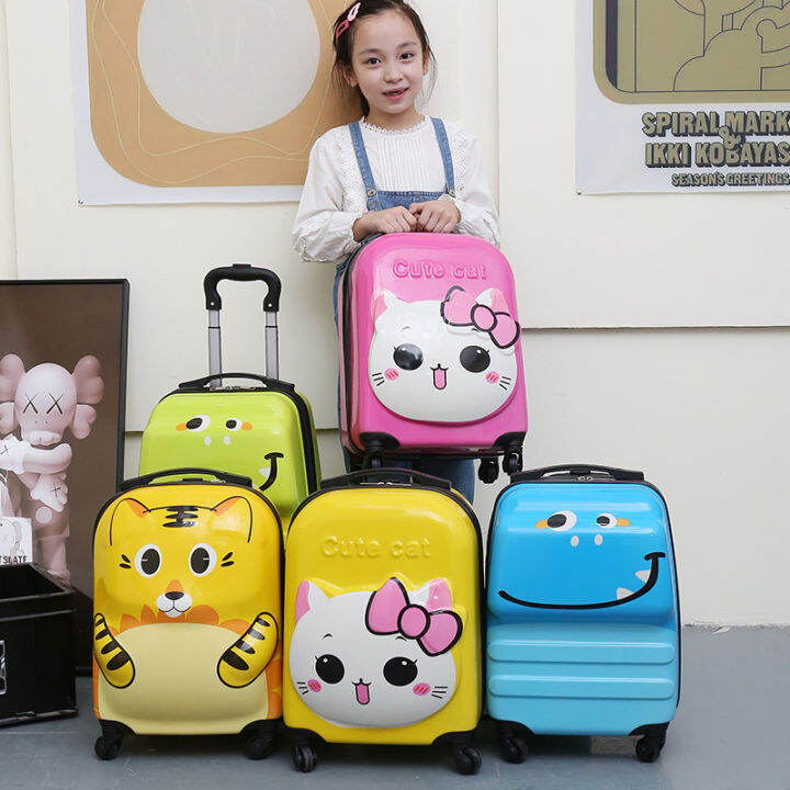 Children's Luggage Suitcase Cartoon Cute Trolley Case Girl Boy 10 Years