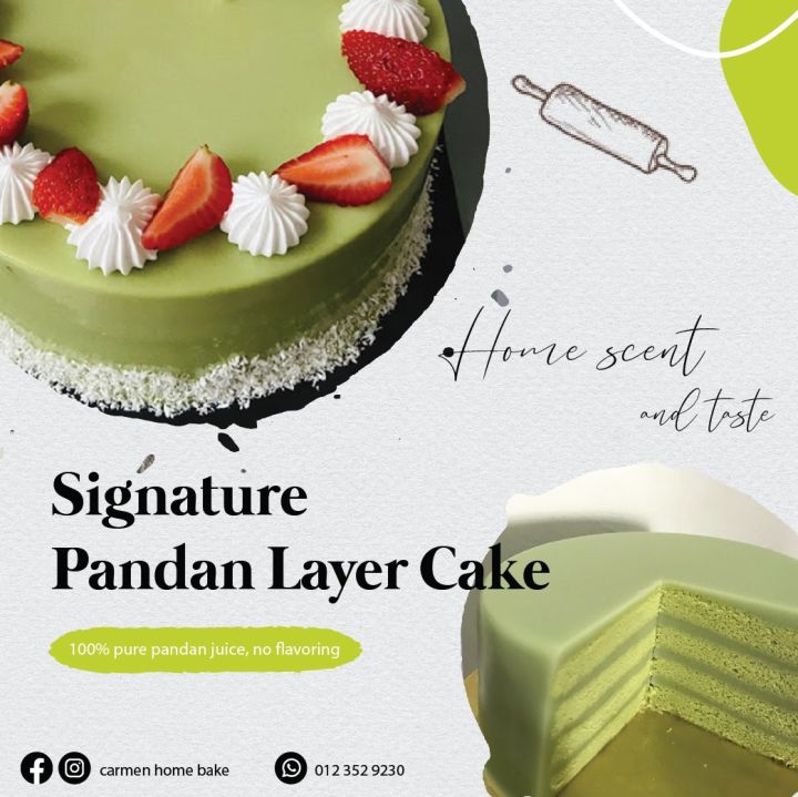 Pandan Chiffon Cake - BAKE WITH PAWS