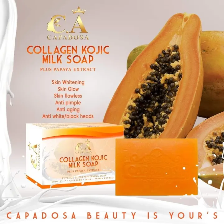 Capadosa Collagen Milk Soap 💯 AUTHENTIC 80grams 🌟🌟🌟🌟🌟 Lazada PH