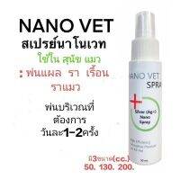 Nano Spray สเปรย์นาโน ใช้กับแผลภายนอก เรื้อน รา  หมา แมว กระต่าย แฮมสเตอร์ เม่นแคระ ขวดใหญ่ทั้ง 3 ขนาด