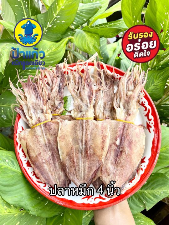 ปลาหมึกแห้ง 4 นิ้ว 250 กรัม สดใหม่ ปลอดสารพิษ เนื้อหนานุ่ม หวานธรรมชาติ