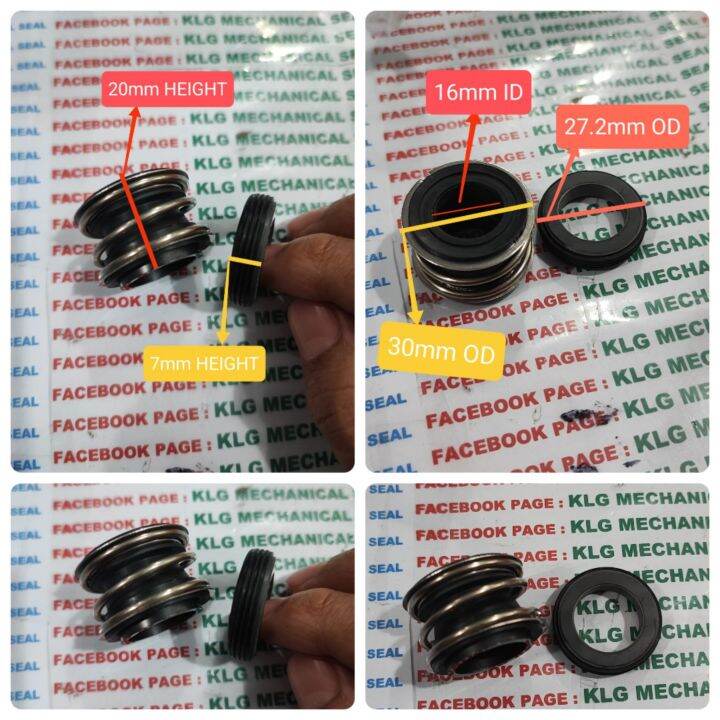Mechanical seal 16mm ca sic nbr mg1 water pump Lazada PH