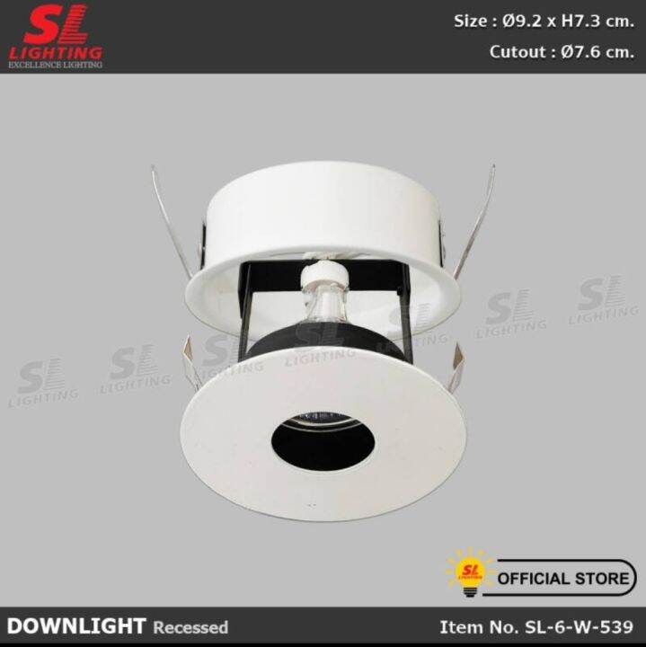 sl-lighting-sl-6-w-539โคมไฟดาวน์ไลท์-แบบฝังฝ้า-ทรงกลมสีขาว-หน้าตรง-ขั้ว-g5-3-mr16-รุ่น-sl-6-w-538-539