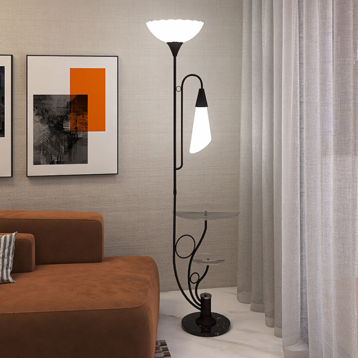 Yeshang Modern Minimalist Living Room Double Coffee Table Floor Lamp