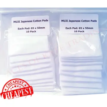 MUJI] Organic and Unbleached Cut Facial Cotton Pads 180pcs JAPAN NEW