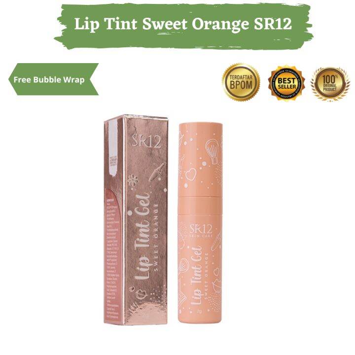 Lip Tint SR12 Gel Sweet Orange Tekstur Ringan Awet Tahan Lama Tidak