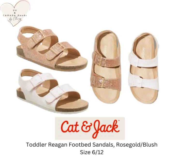 Cat & Jack Toddler Reagan Footbed Sandals, Rosegold, Size 6 Lazada PH