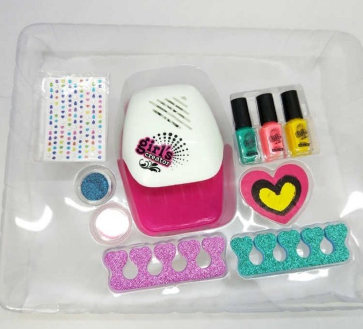 nail-salon-อุปกรณ์ทำเล็บสำหรับเด็ก-ของเล่นจำลอง-ไม่มีสารอันตรายต่อเด็ก-สินค้าพร้อมส่ง