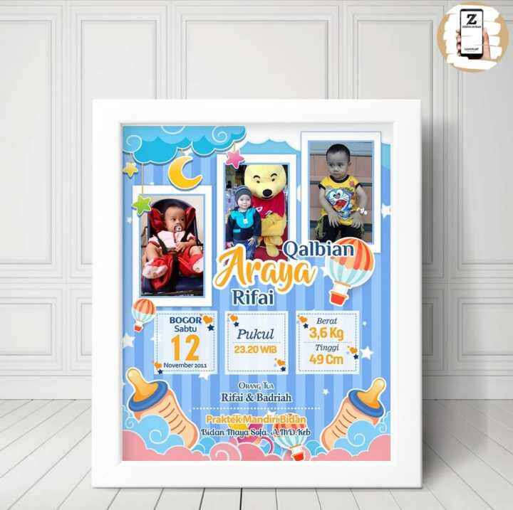 Biodata Kelahiran Bayi Murah 20x25 10r Plus Figura Putih Cantik Tema ...