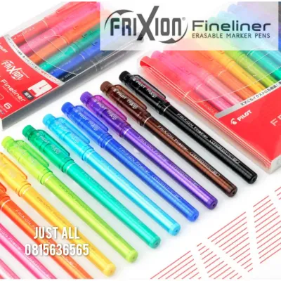 Pilot FRIXION Fineliner ==&gt; ปากกาตัดเส้นลบได้ 12สี (1ด้าม)