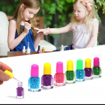 Rainbow Nail Polish Set Non-Toxic Water-Based Kids Nail Polish – My Mini  Cosmo