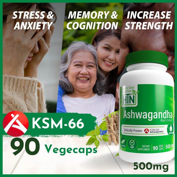 HTN Ashwagandha KSM66®500mg, Anxiety And Stress Relief Supplement
