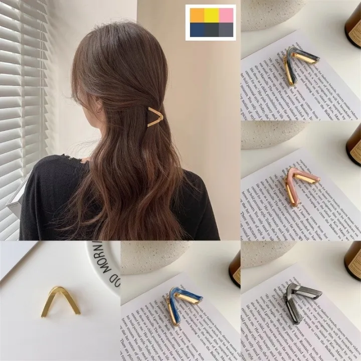 Metal V Shape Hair Clip Korean Hair Claw Stylish Metal Hair Pin Hair  Accessories | Lazada PH