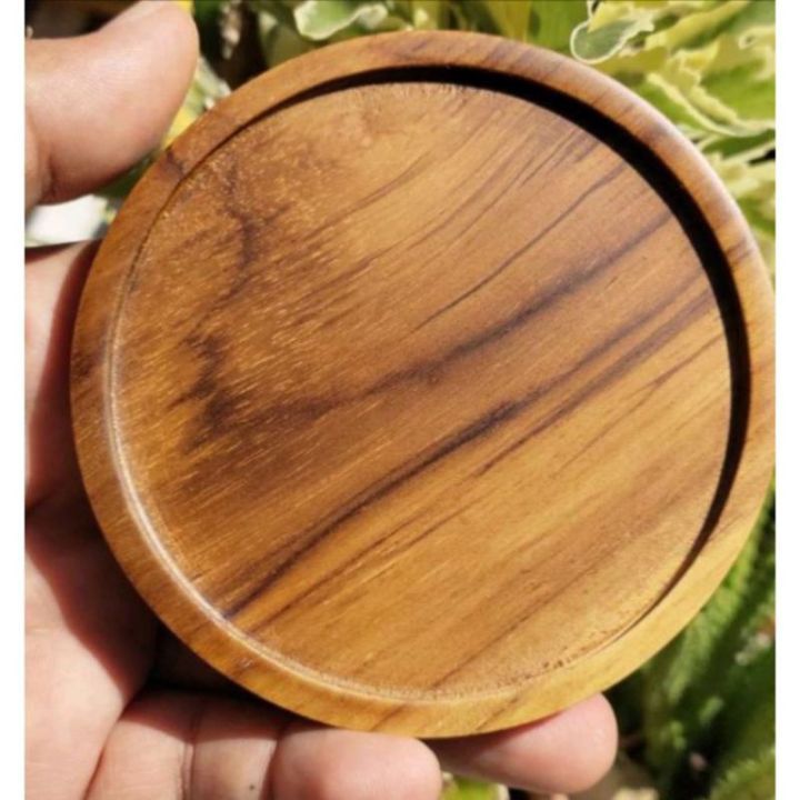 Tatakan Gelas Kayu Wooden Coaster Dari Kayu Jati Mahoni Tatakan Gelas Kayu Bulat Lazada Indonesia 1863