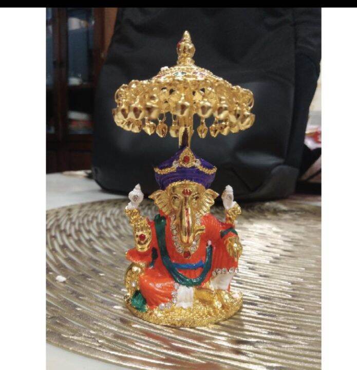 vinayagar / ganesh with umbrella metal statue car dashboard Lazada
