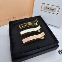 MIU MIU Enameled metal hair clips กิ๊บหนีบ มิว มิว มาใหม่ ชนช๊อป  งานสวย ระดับ Hi-end   ด้านหลังปั๊ม แมด ITALY ตามของแท้  ขนาด 5 ซม.