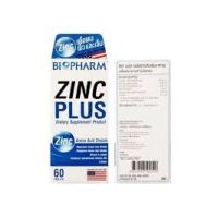 Biopharm Zinc Plus 60 เม็ด บำรุง ผิว ผม เล็บ