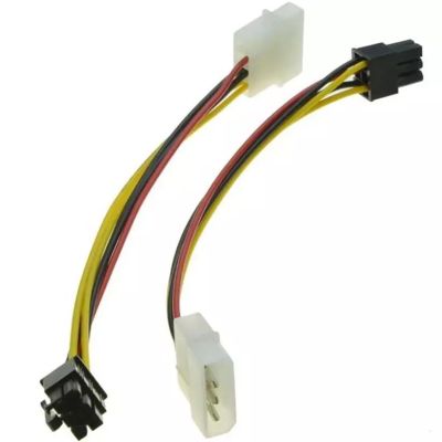 สายแปลง4 Pin Molex To 6 Pin PCI-Express PCIE Power Converter Adapter Cable Molex 4Pin To PCI 6Pin Card