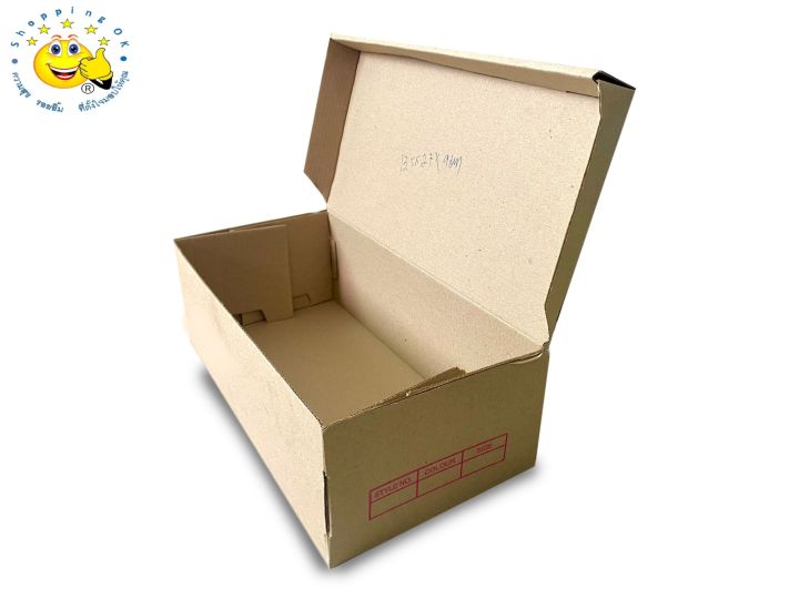 กล่องรองเท้ากระดาษ-ขนาด-13-5x27x9-cm-แพ็ค20ใบ-กล่องเก็บของ-กล่องจัดระเบียบ-ok-shopping
