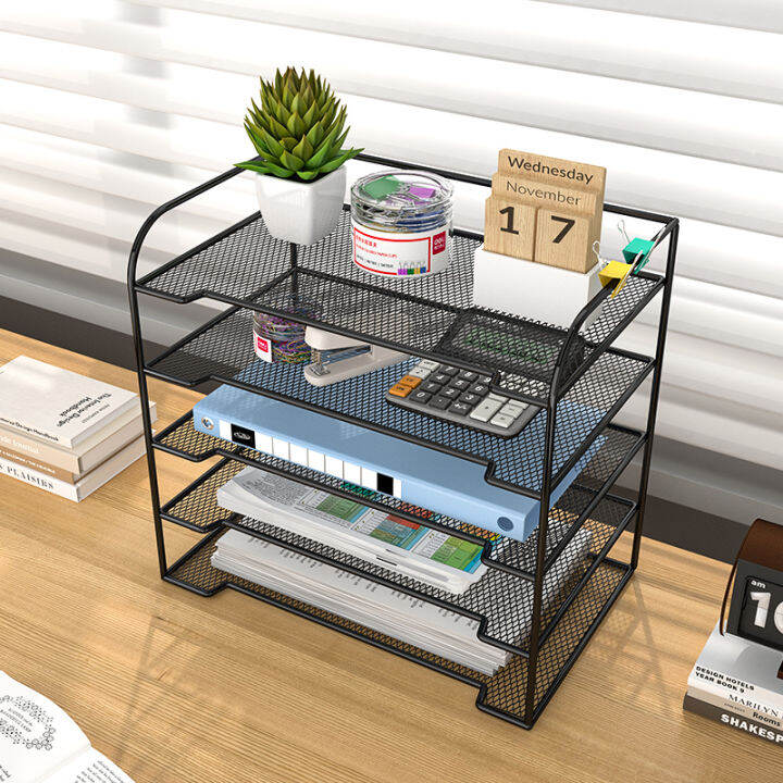 Office Station File Storage Rack Office Supplies Layered Rack Vertical