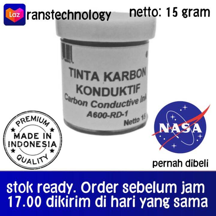 Carbon Conductive Paint Gram Ink Tinta Lem Karbon Konduktif Penyambung Jalur Pcb Karbon