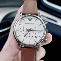 Emporio Armani AR1846 (41mm) Chronograph Brown Leather Watch