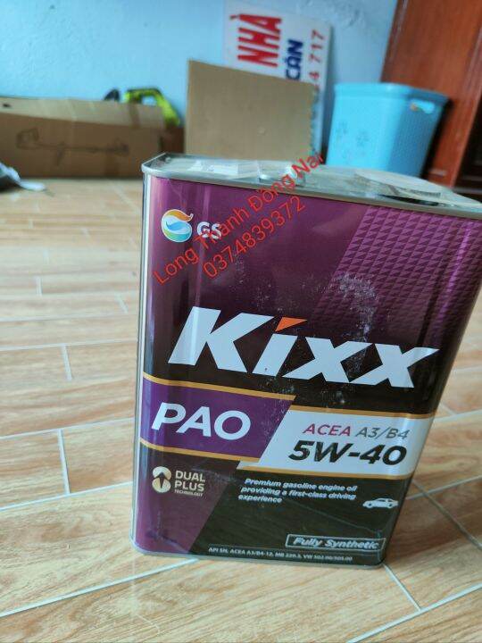 Kixx Pao 5w40 dầu nhớt cao cấp chạy thực tế 16000km 4l Long Thành Đồng