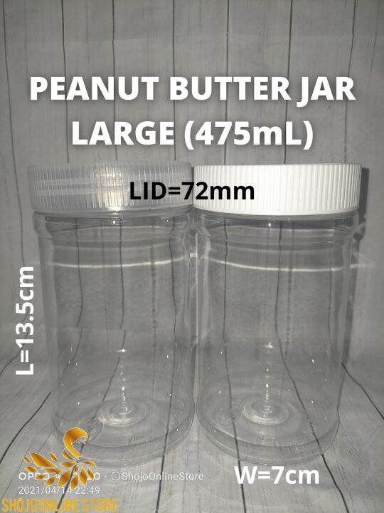 Large Peanut Butter Plastic Jar (475mL) Lazada PH