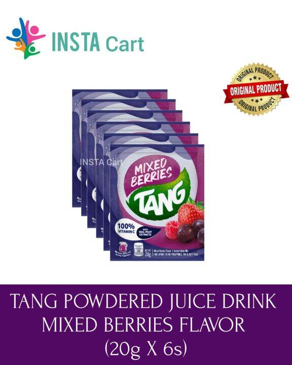 TANG MIXED BERRIES FLAVORED POWDERED JUICE DRINK (20g X 6s) SACHET