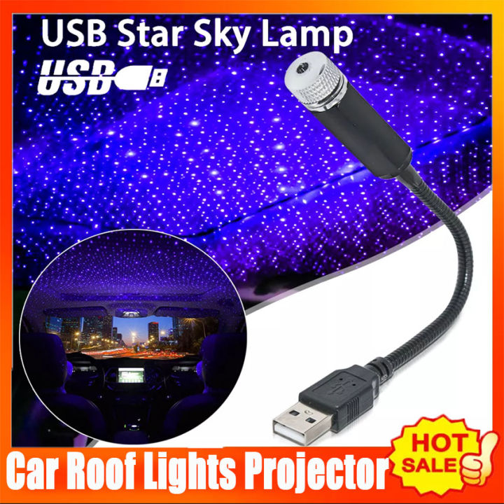USB Car Atmosphere Star Sky Lamp Ambient Star Night Light Interior  Accessories
