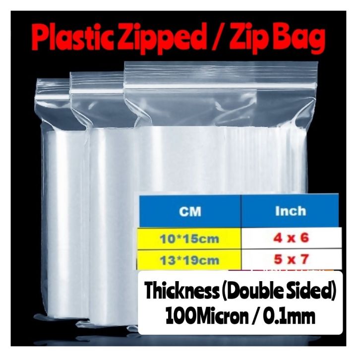 4x6 Plastic Zip Lock Bags (100pcs)