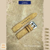 สายนาฬิกาหนังแท้ #รุ่นMondayknight งานhandmade มีขนาดสาย 18mm.-30mm. แถมฟรีสปริงสำรองและที่ดันสปริงสำหรับเปลี่ยนสาย