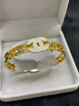 Chanel Gold CC Bracelet at 1stDibs