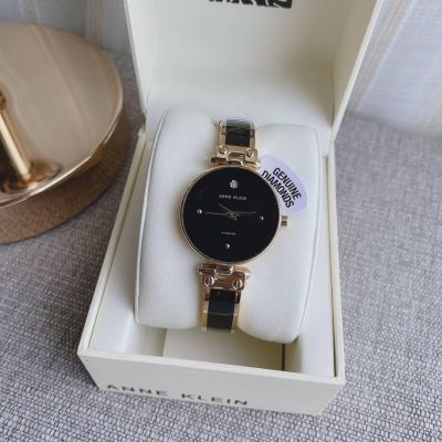 ✨ของแท้ 100%✨ นาฬิกาข้อมือ Anne Klein Womens AK/1980  Diamond-Accented DialBlack