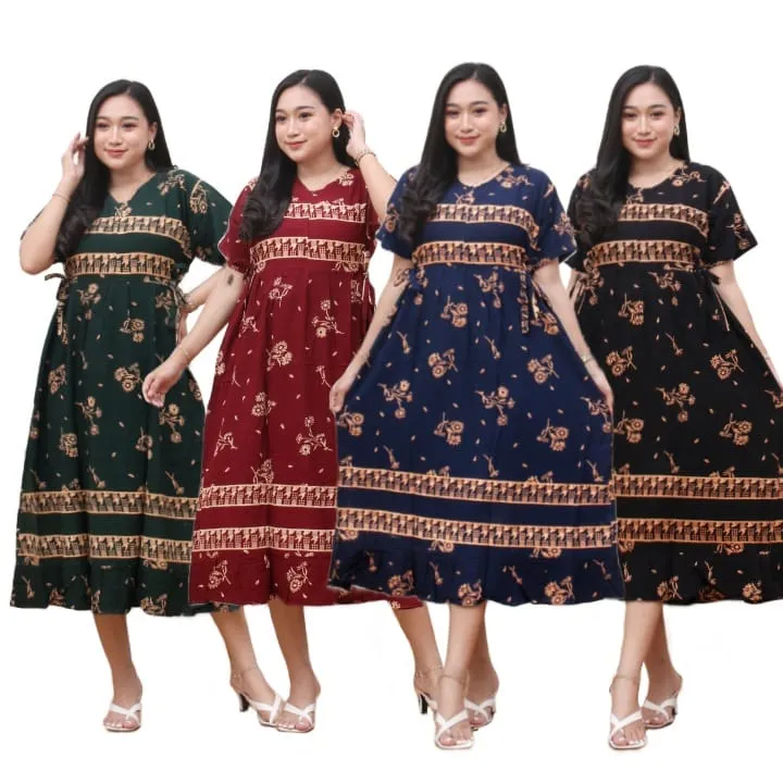 daster cantik ibu muda kekinian rayon kontruksi 8456 adem tebal dress ...