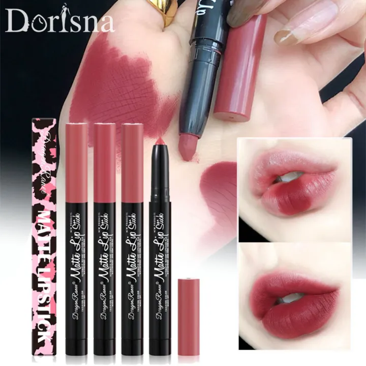 Dorisna 3D Lipstick Velvet Matte Lip Crayon Waterproof Natural Outline Lips  Contour Line Makeup | Lazada PH
