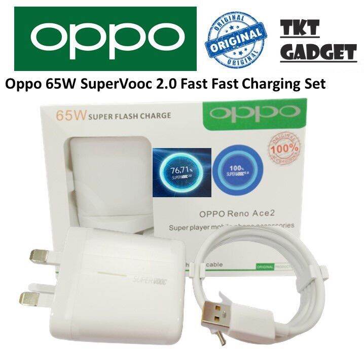 Oppo 65W SuperVooc 2.0 Fast Charger UK Plug with Free SuperVooc Type C ...